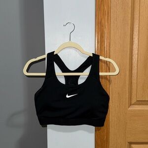 Nike Dri-Fit Black Athletic Workout Sports Bra Women’s Size Large